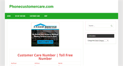 Desktop Screenshot of phonecustomercare.com